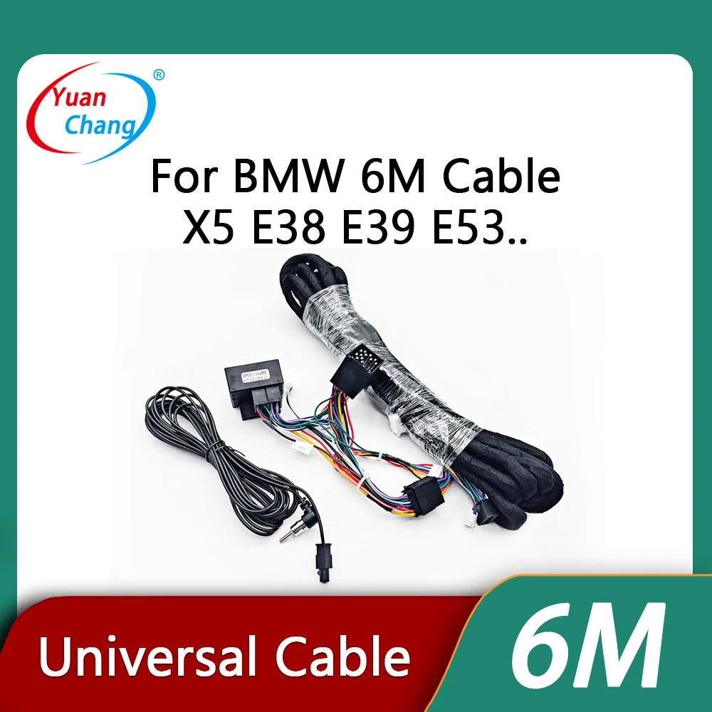 

For BMW 3 series 5 series X5 M3 M5 E46 E38 E39 E53 BMW 6M Cable Universal Car Radio Power Extension Wiring Harness Stereos