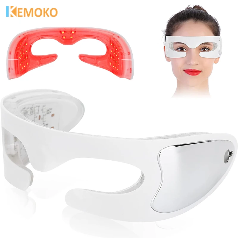 

3D LED Eye Massager 3 Modes Vibration Red Light Therapy 36 Beads Eye Care Device For Fatigue Relief Dark Circles Anti Aging