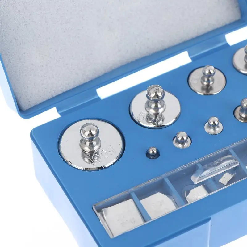 17Pcs 100g 50g 20g 10g 5g 2g 1g 1000mg Tablet Code 10mg-100g Precision Digital Scale Calibration Weight Set Weighting Tools