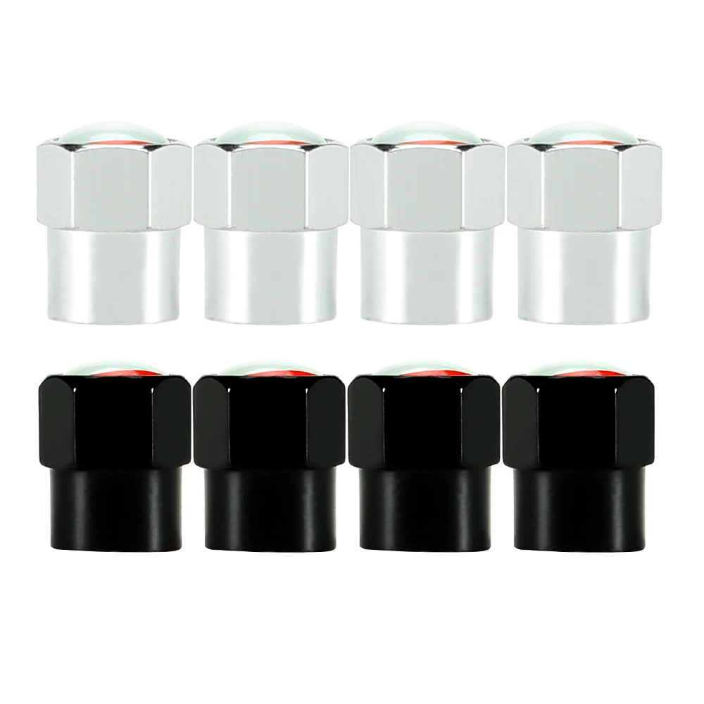 4Pcs/Set Aluminium Italian Flag Logo Pattern Wheel Tire Valve Caps Stem Air Cap Airtight Cover for Automobiles Trucks Protection