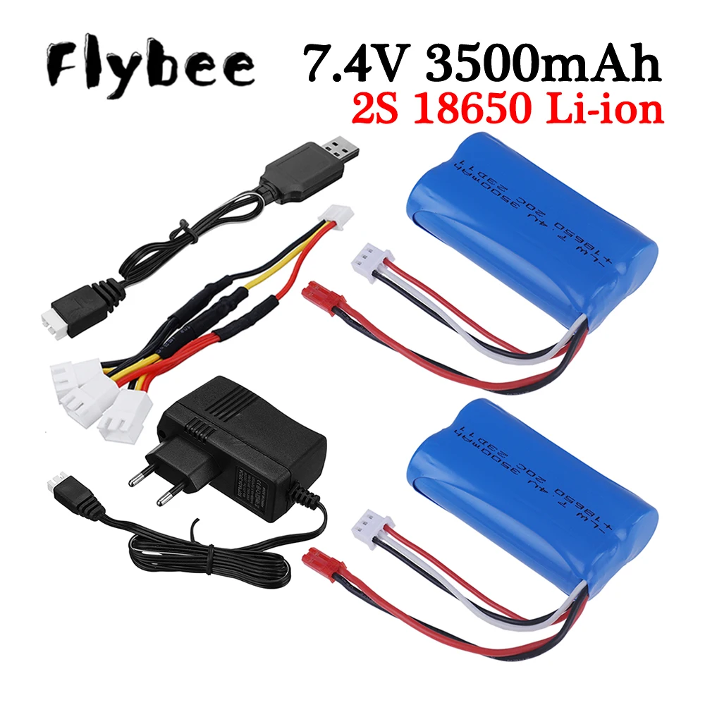 

18650 7.4V 3500mAh Li-ion Battery With JST Plug 2S for UDIRC UD1601 UD1602 UD1604 UD1607 SG1603 SG1604 RC Flat Sports Car Toys​