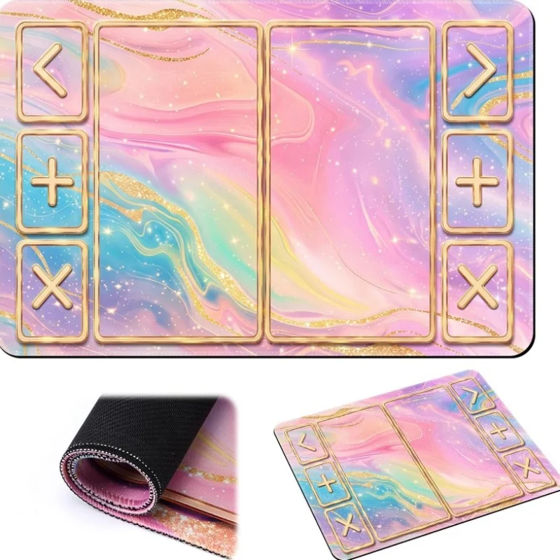 Fidget toy trading pad - Interactive exchange game board - Macaroon marble design - Children's collectible toy exchange party