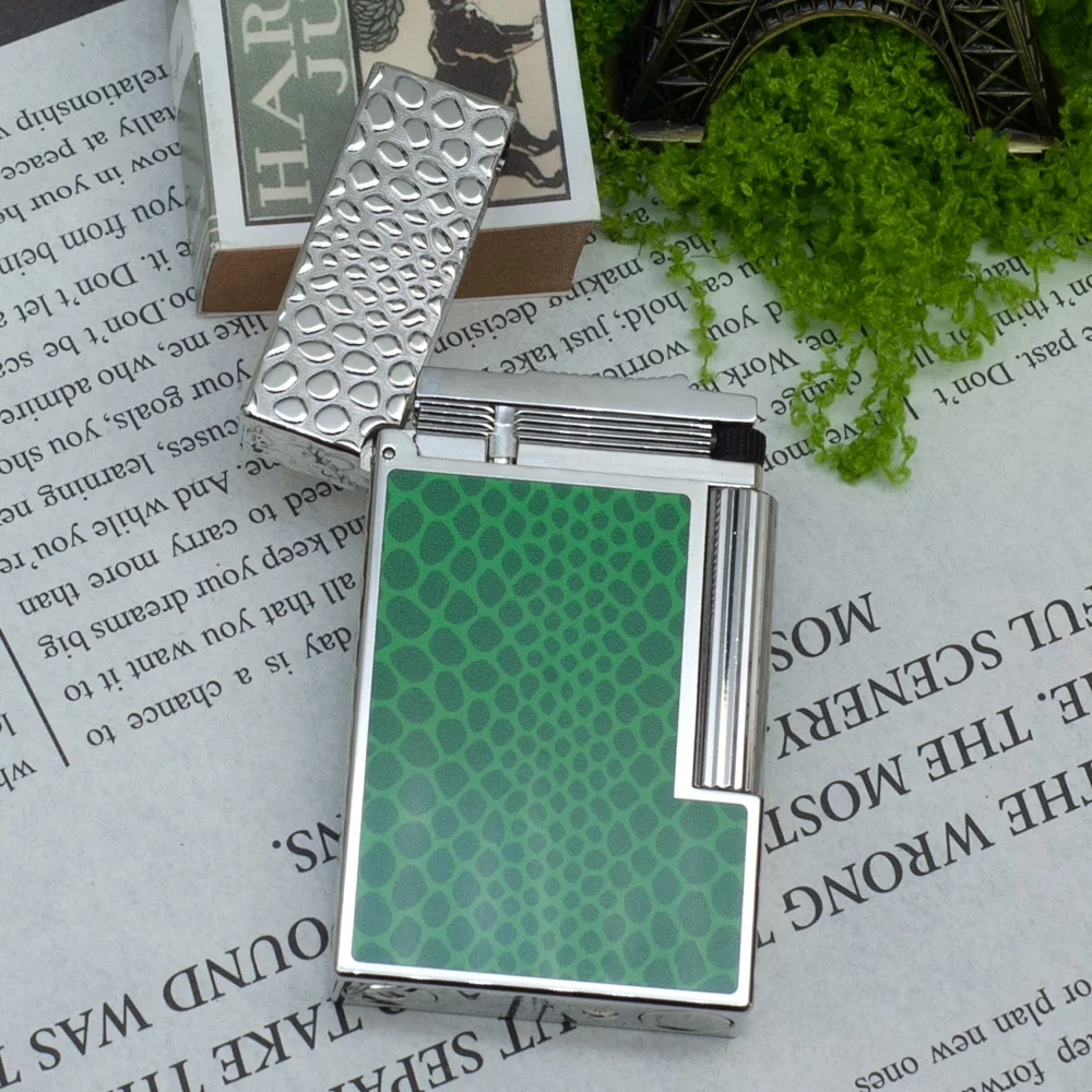 

Газовая зажигалка с гравировкой, громкий звук при зажигании, аксессуар для сигар и сигарет, подарок отцу, зажигалка в форме змеи