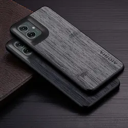 Case for Motorola Moto G55 G35 bamboo wood pattern Leather phone cover Luxury coque for Moto G55 case capa