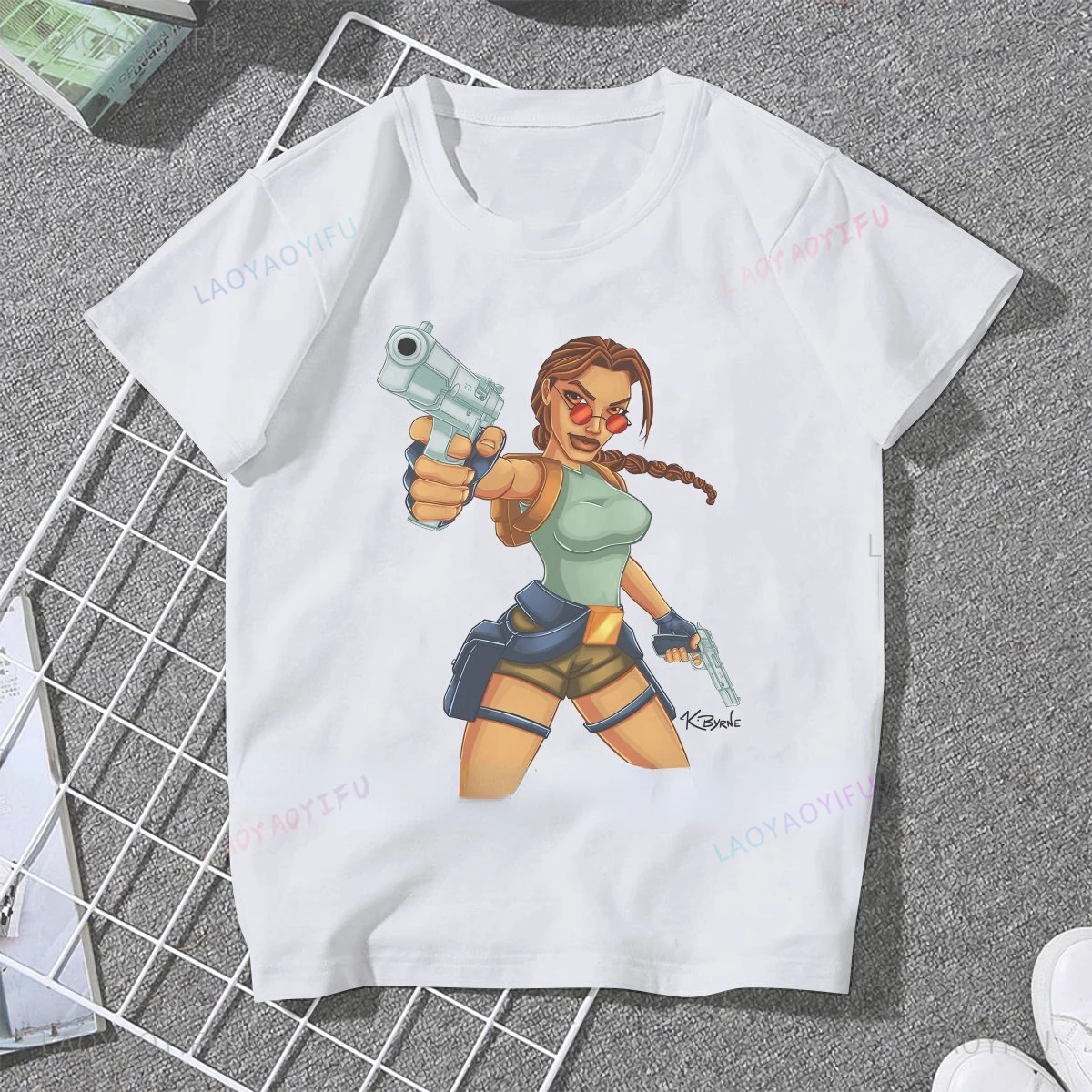 Tomb Raider Lara Croft Adventure Game Film High Quality Cotton TShirts Cool Distinctive Woman's T Shirt Funny Clothing