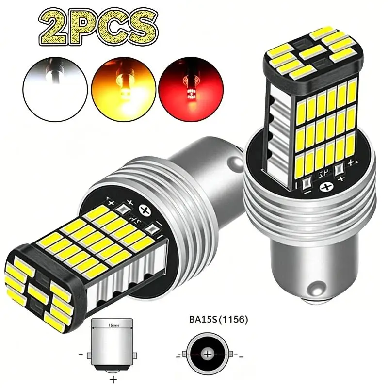 

1156 LED Headlight Bulbs 6500K Cool White 2 Pack 12V All Weather Use Lights for S130 S140 S160 S170 S180 Autos