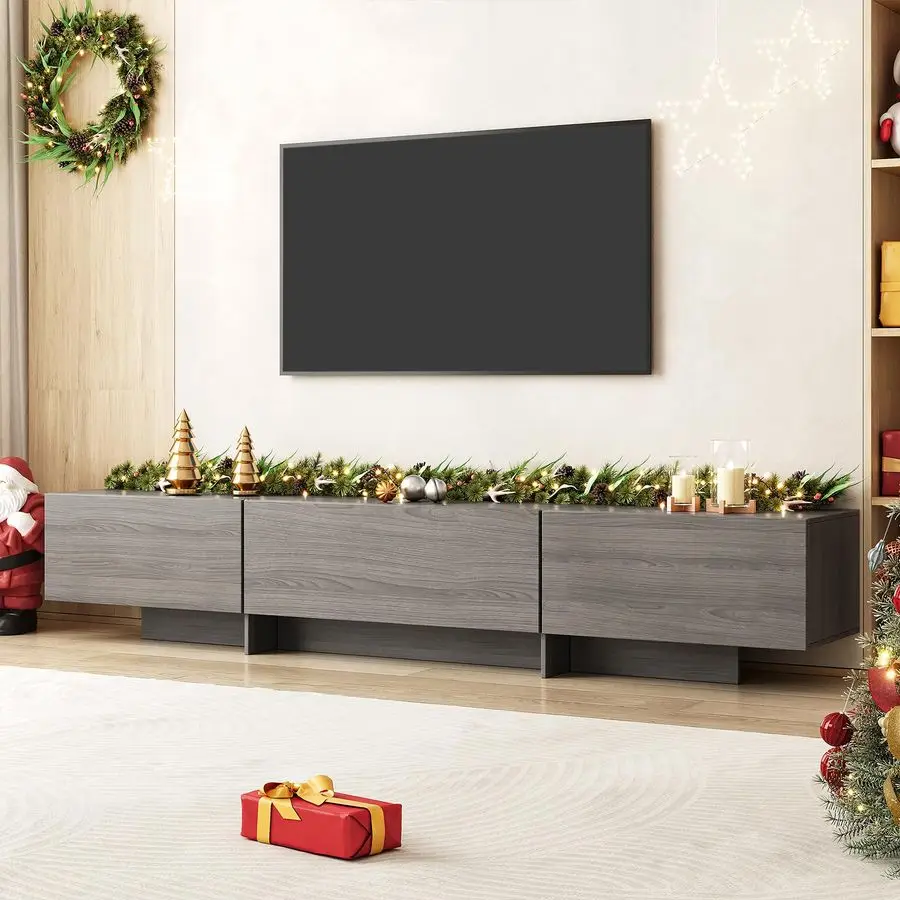 Modern TV Stand for Living Room, Mid Century Modern TV ConsoleEntertainment Center with 3 Drawers, Large Storage Cabinet Table,