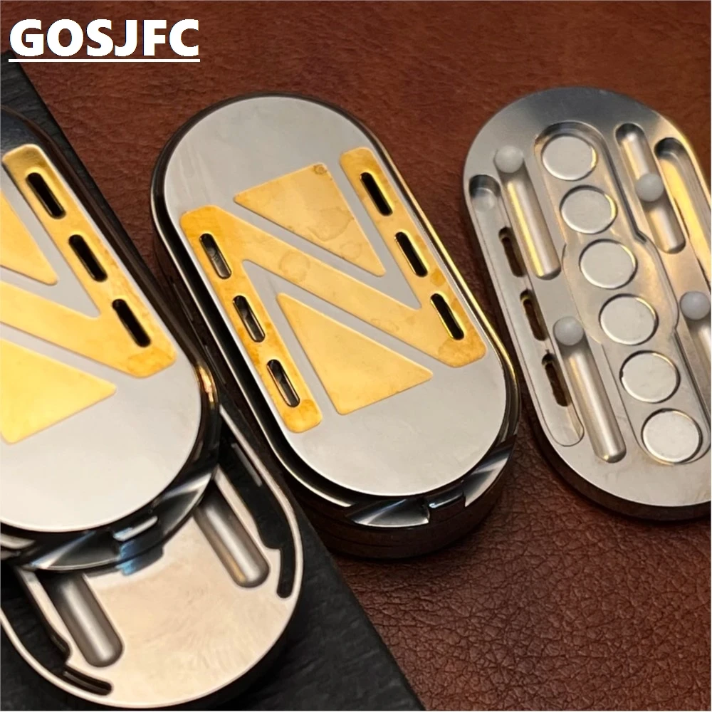 N1 ไทเทเนียมส้อม Triple Straight Push Q Bouncy Feeling Push Slider EDC ความเครียดบรรเทาความเครียดลดของเล่นย่อหน้าของเล่น