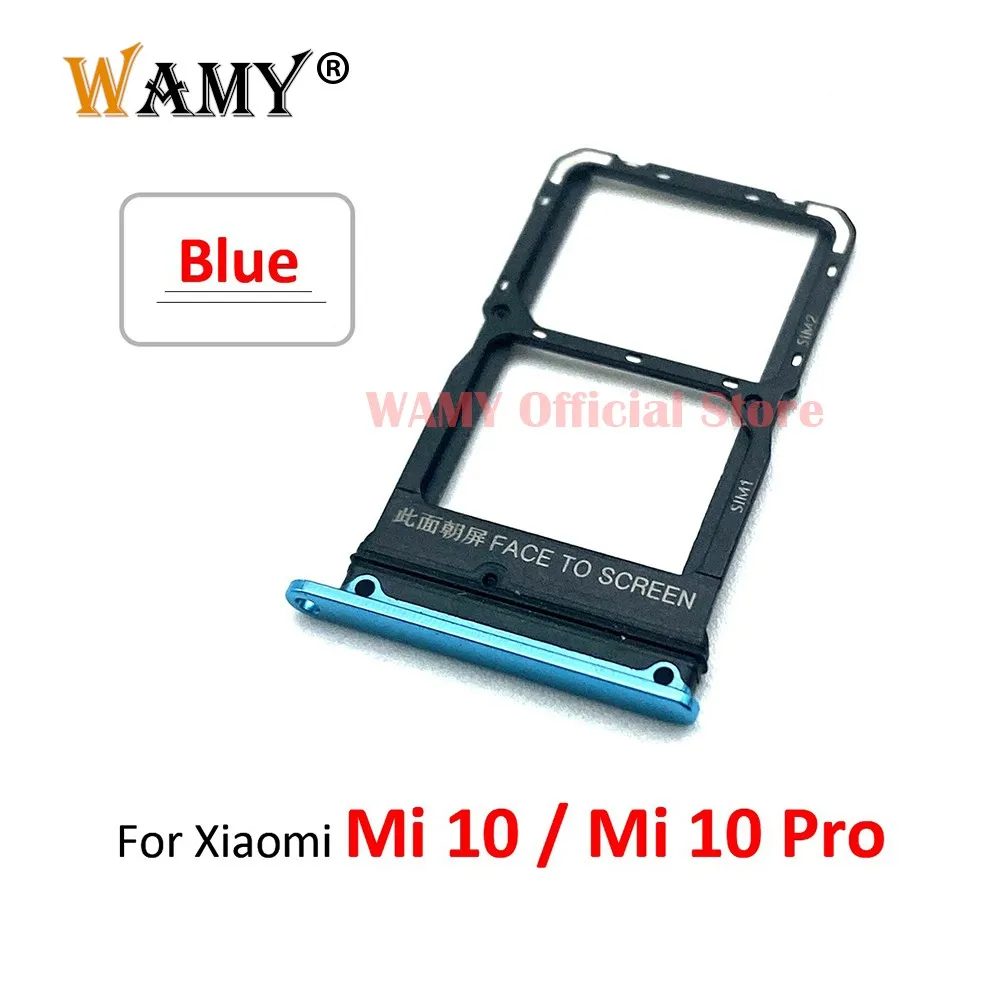 Original New Micro Sim Card Tray Slot Holder Replacement For Xiaomi Mi 10 Pro Mi10 Pro Black Gold Blue