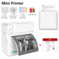 Mini Printer Portable Thermal Printer Bluetooth 200dpi Inkless Pocket Printers for Notes Photos Label Memo Wrong Question Print