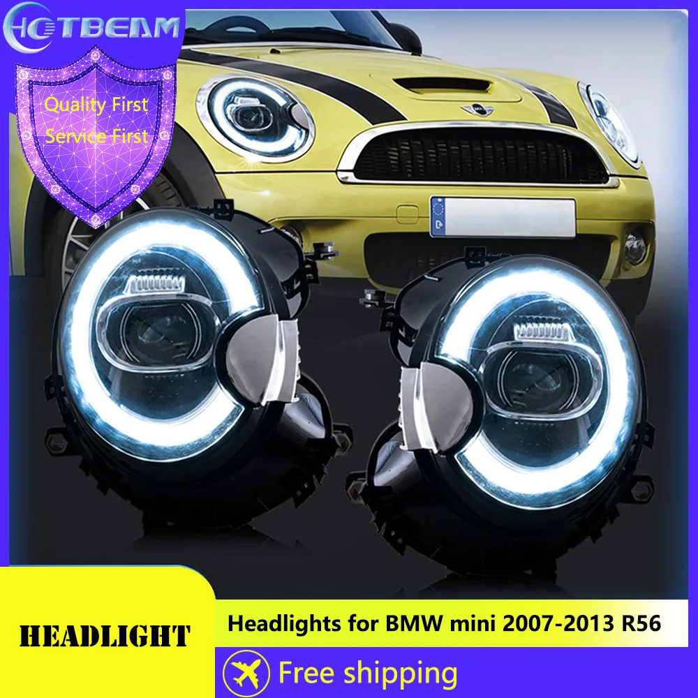 

Car Headlights for BMW mini 2007-2013 R56 Modified Accessories LED Headlights DRL Flow Lights Turn Signals Headlight Assembly