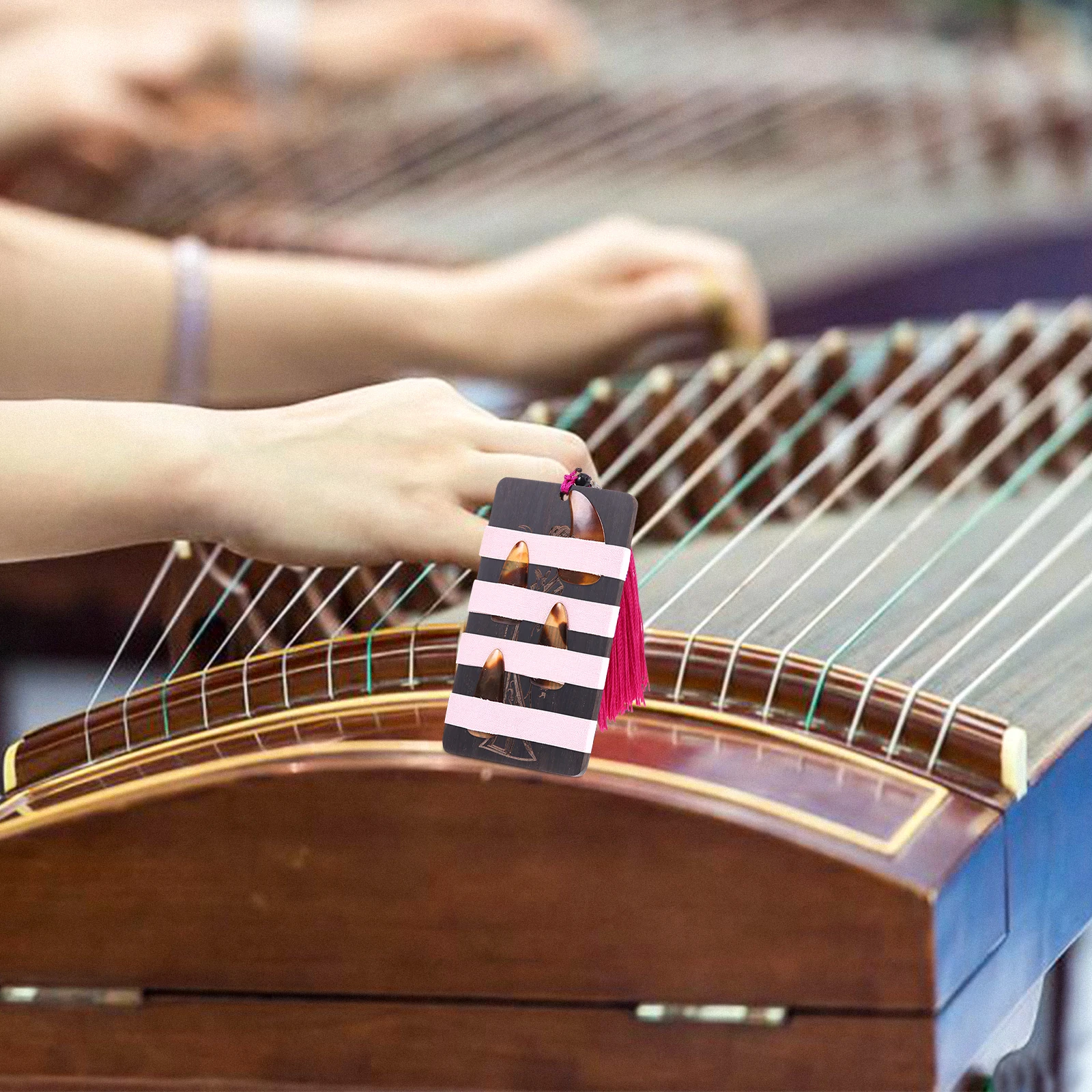 

S Nail Storage Board for Guzheng Picks Guitar Accessories Portable Wooden Container Small Item Storage Long Lasting Use