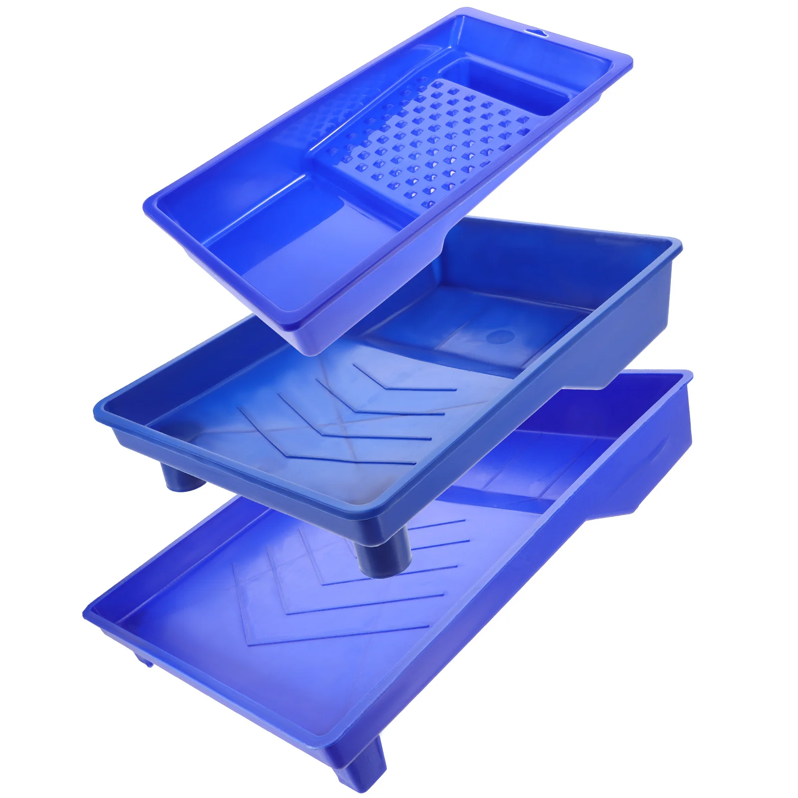 

3pcs Plastic Wall Paint Mixing Tray Large Capacity Color Mixing Tools For Watercolor Acrylic Oil Painting Paint Storage