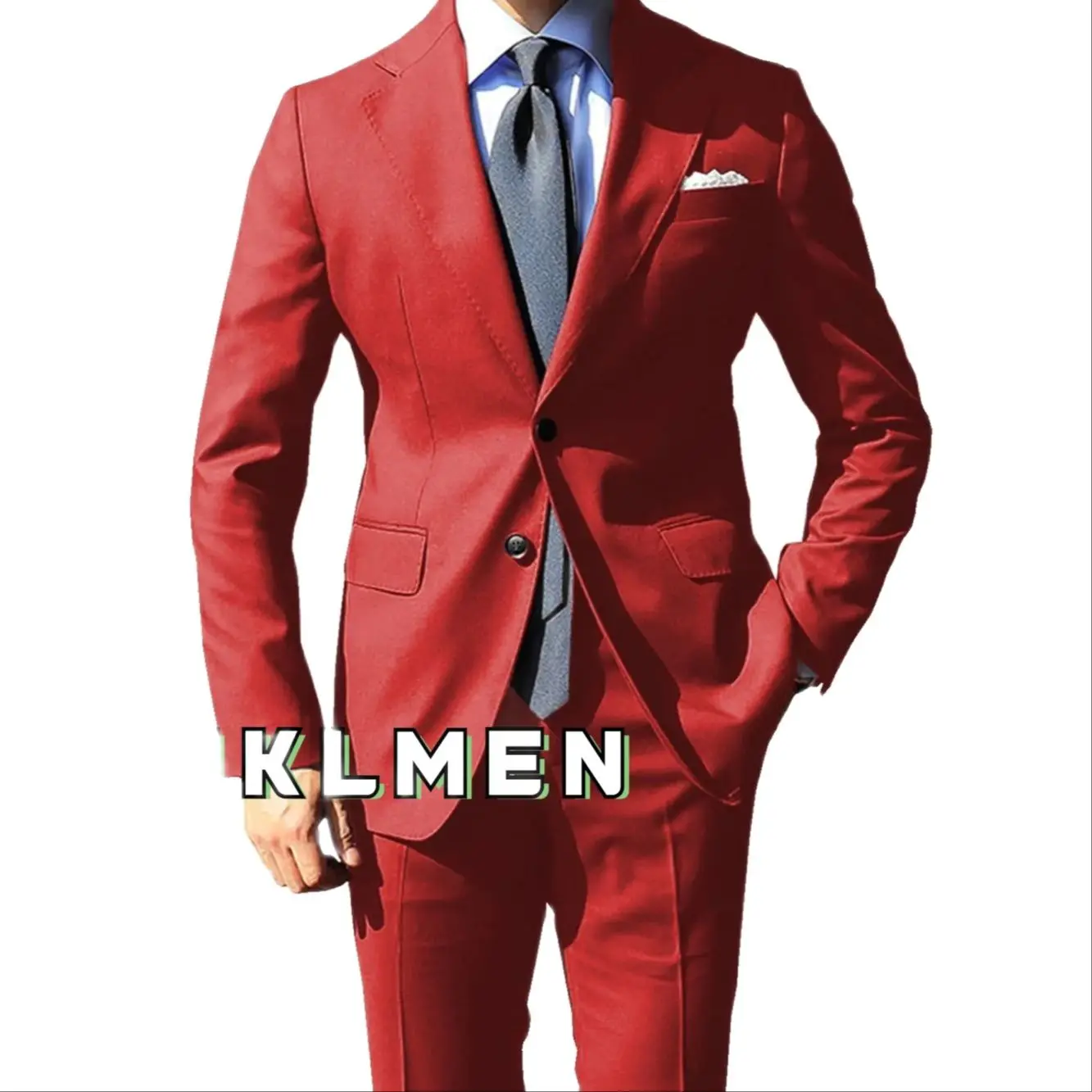 

Men Suit Set Slim Fit Gentleman Business Customized Two-Piece 2023 Groom Tuxedo Male Costume Homme Wedding(Blazer+Pants)