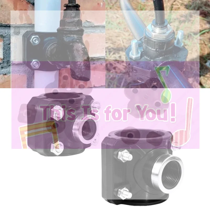 【MA】32mm 25mm 20mm Pipe Clamp 1/2'' Female Thread Connector PVC PE Pipe Water Splitter Repair Reducing Coupling Fitting