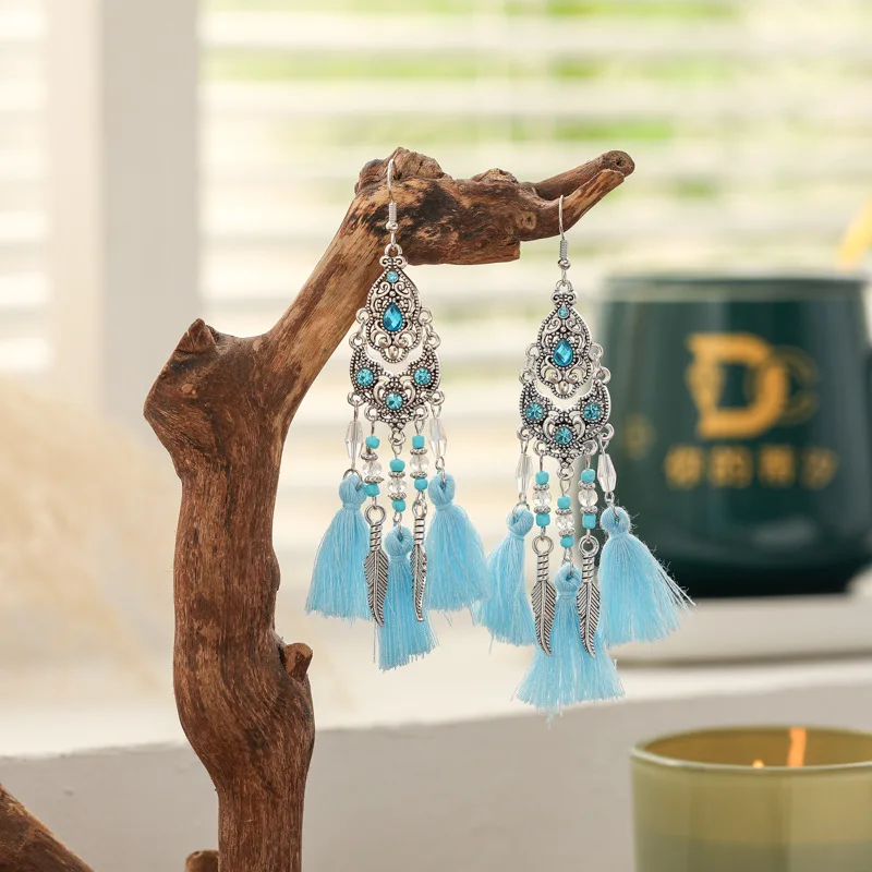 11 + 1 لون أقراط جديدة مهدب الراقية 2025 أقراط عرقية بالجملة أقراط متعددة الطبقات