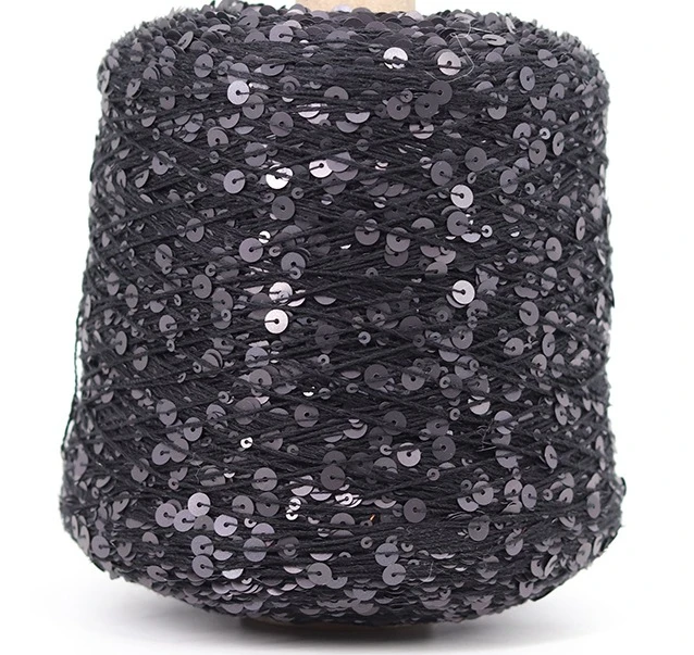 50G Golden Sequin Yarn for Knitting Craft Projects