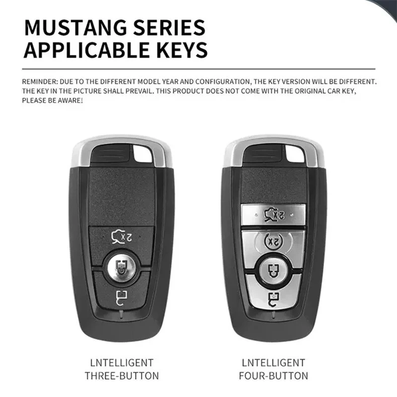 Zinc Alloy Leather Car Key Cover, For Ford Raptor F150 RC Protector Ford F-150 Raptor, Protected Keychain Bag, Car Accessories view 6