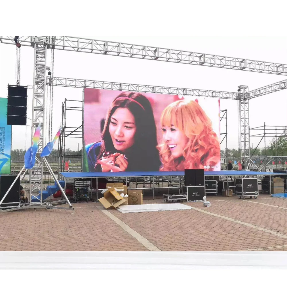 P1.56 P1.95 P2.6 P2.97 P3.91 Schermo LED per interni ed esterni per pannello video da parete sul retro