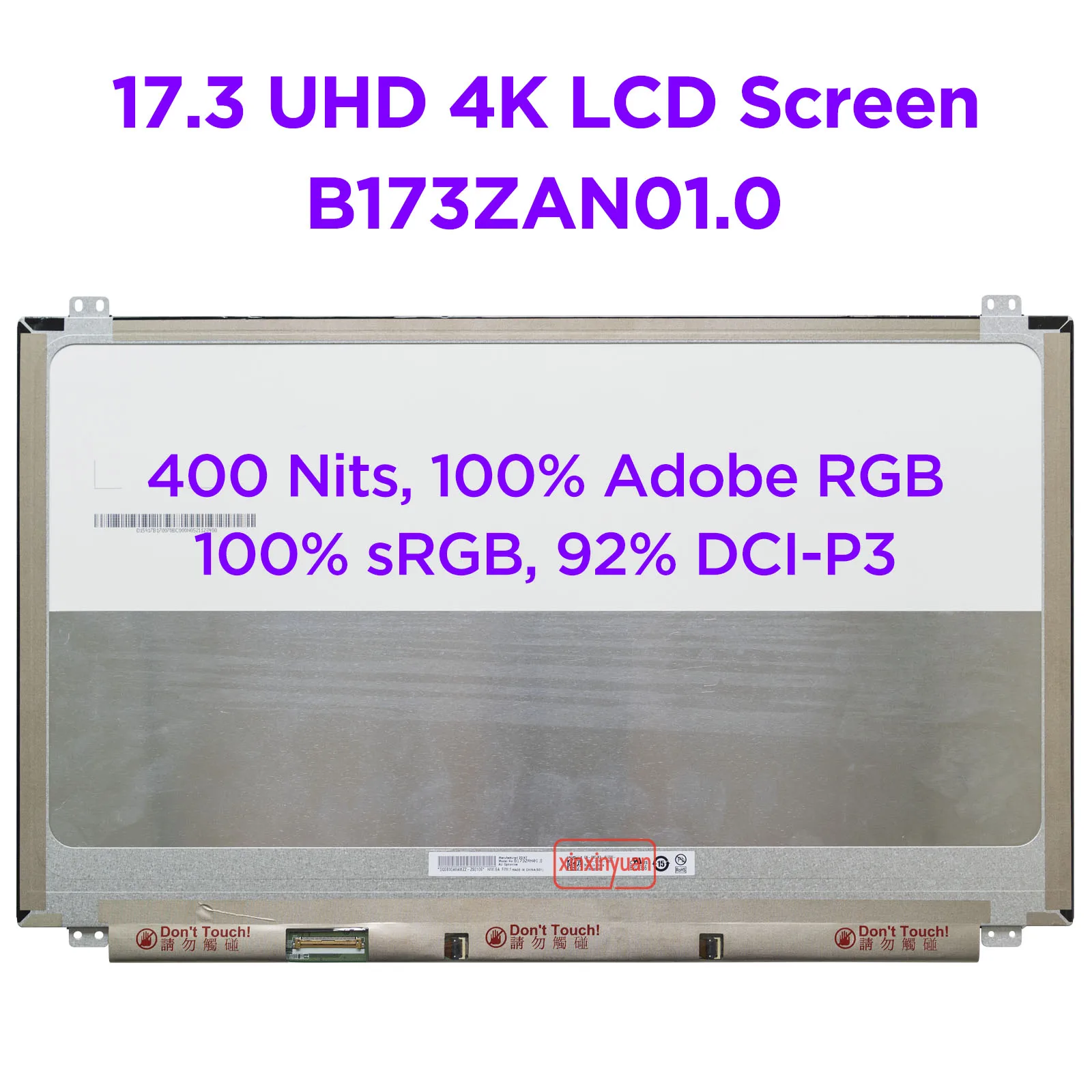 Tela Lcd do Portátil para Dell Alienware 17 r3 B173zan01.0 B173zan01.1 B173zan01.4 Lq173d1jw31 N173dse-g31 40 Pinos 3480×2160