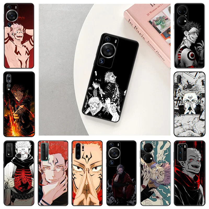 Phone Case For Motorola G50 G51 G60 G71 G30 G31 Edge20 30 40 G73 Huawei P40 P30 P20 Jujutsu Kaisen Ryomen Sukuna Anti-Drop Cover