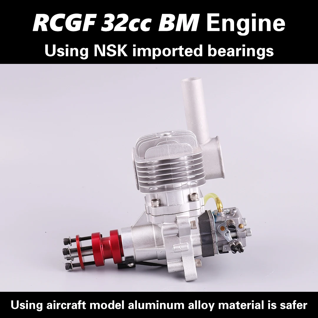 RCGF 32cc Petrol/Gasoline Engine for RC Airplanefor RC Airplane Two Strokes Single Cylinder Side Exhaust Natural Air