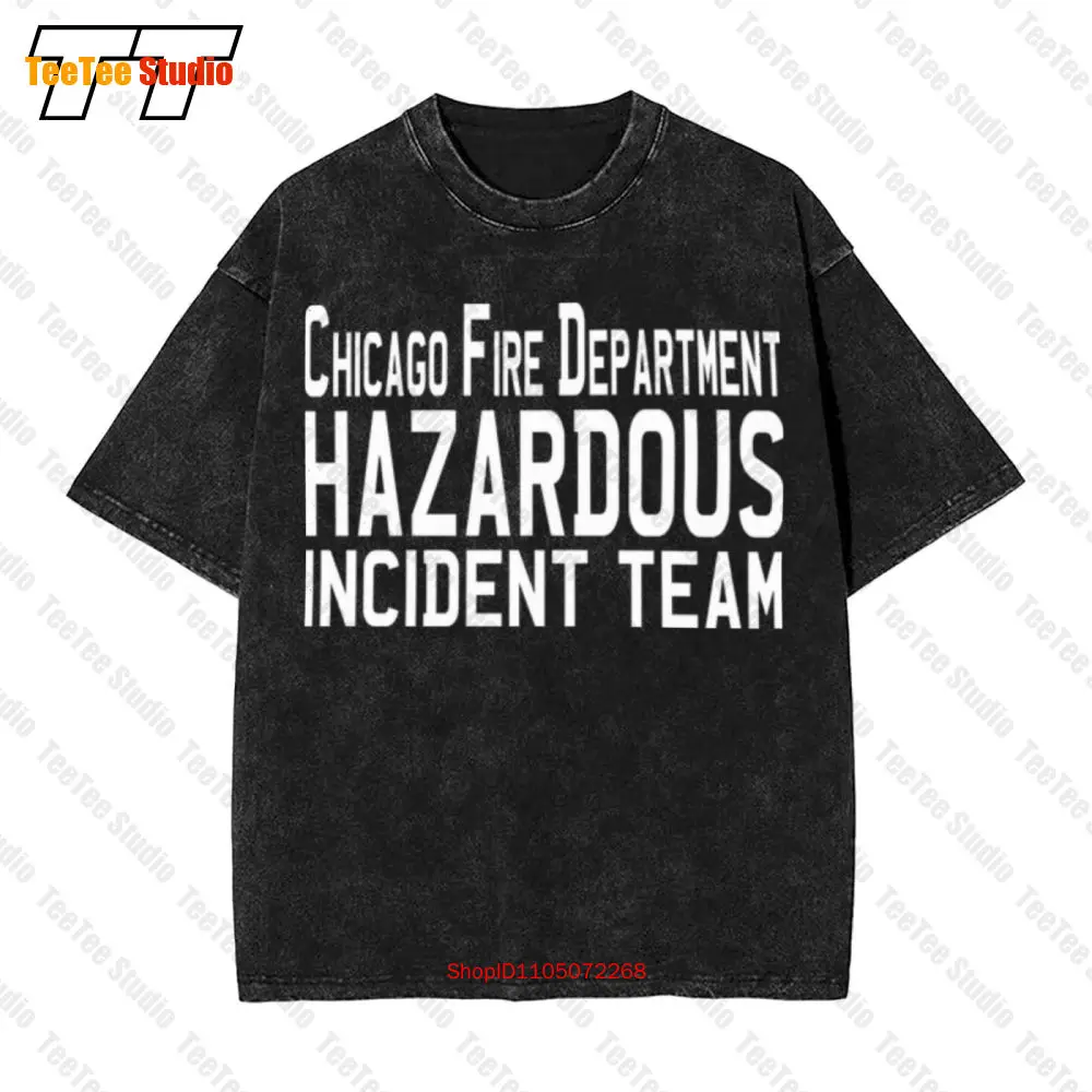 

Новая пожарная футболка Chicago Hazardous Special Operations Firefighter Vintage Oversized T-Shirt Y2MI