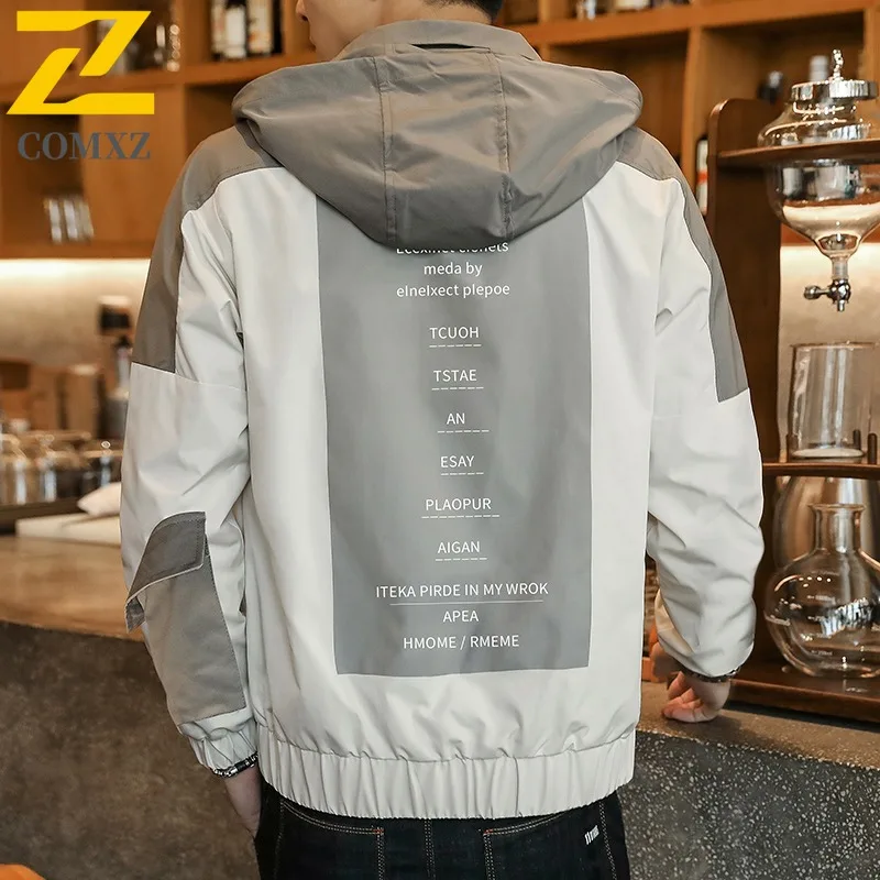 COMXZ 2025 Men 2020 Spring New Trendy Casual Korean Handsome Versatile Mens Jacket B423 PJ30 Street Style Premium Quality