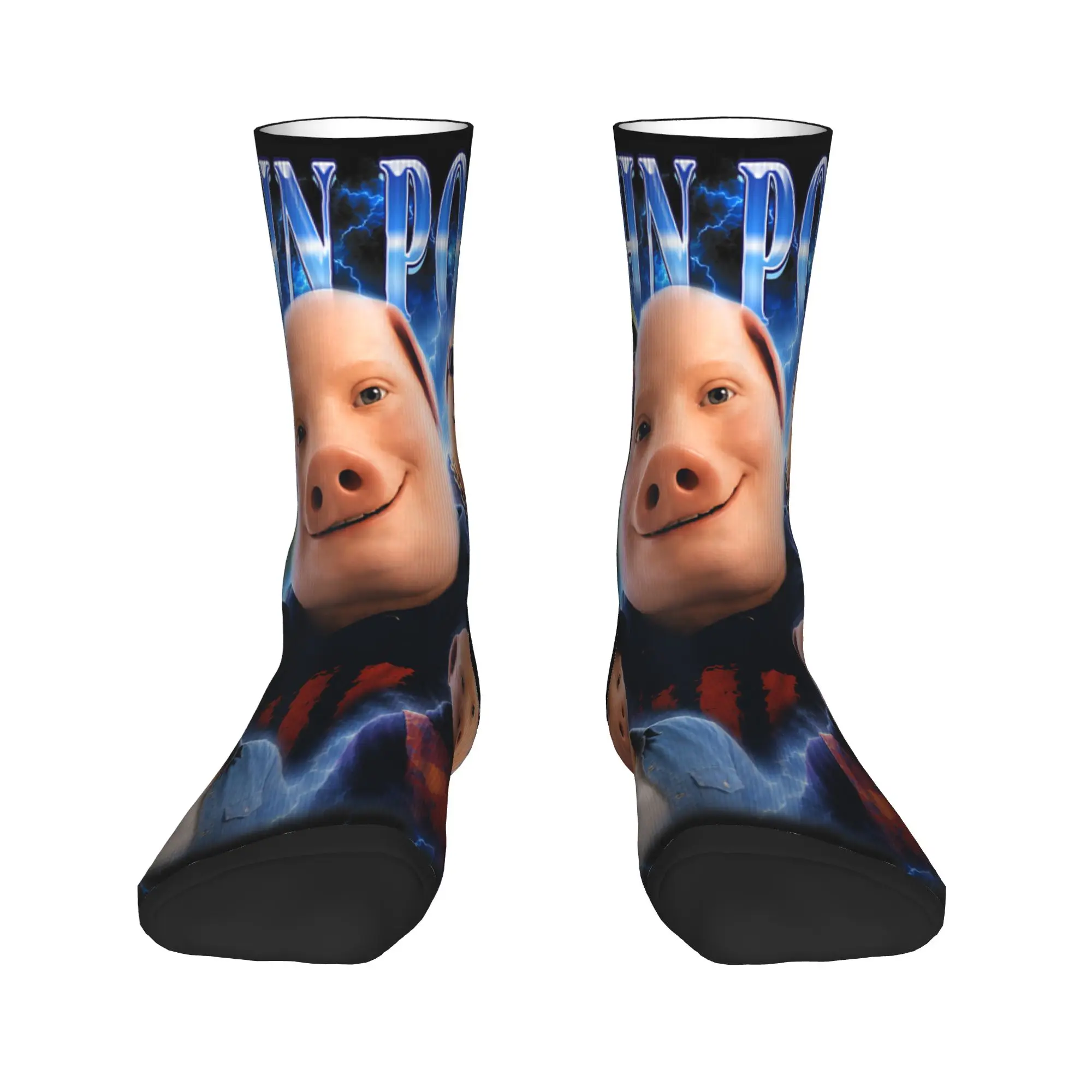 Funny John Pork Meme Vintage John Pork Bootleg Socks Funny Stockings Autumn Non-Slip Men Socks Medium Graphic Skateboard Socks