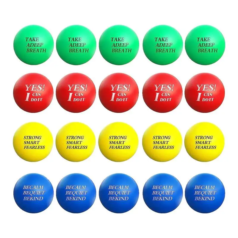 20pcs Squeeze Ball Fidget Toys Anti-Stress Colorful Sponge Ball Squeeze ecompression Toy Stress Relief Toy For Kids Adults Gift