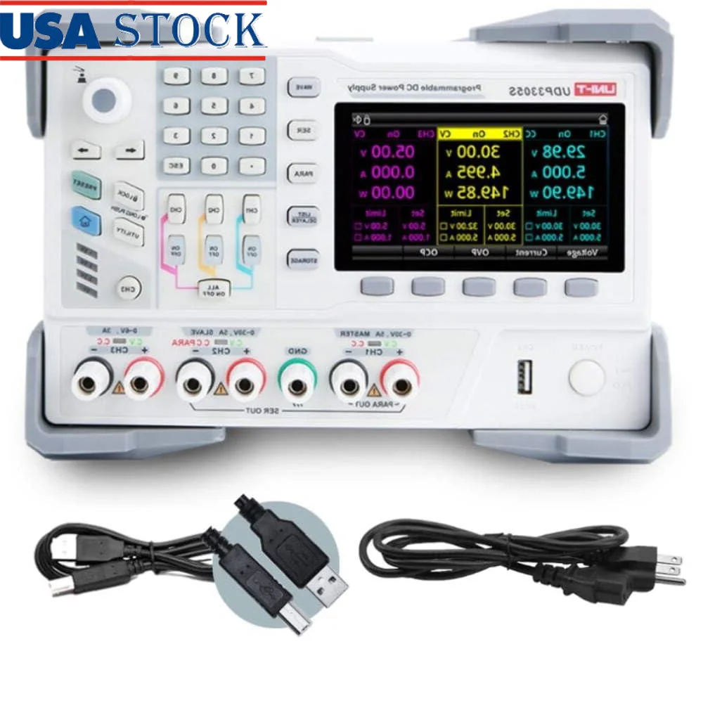 4-Channel 328W Programmable DC Power Supply with 1mV 1mA Resolution and USB RS232 LAN Connectivity