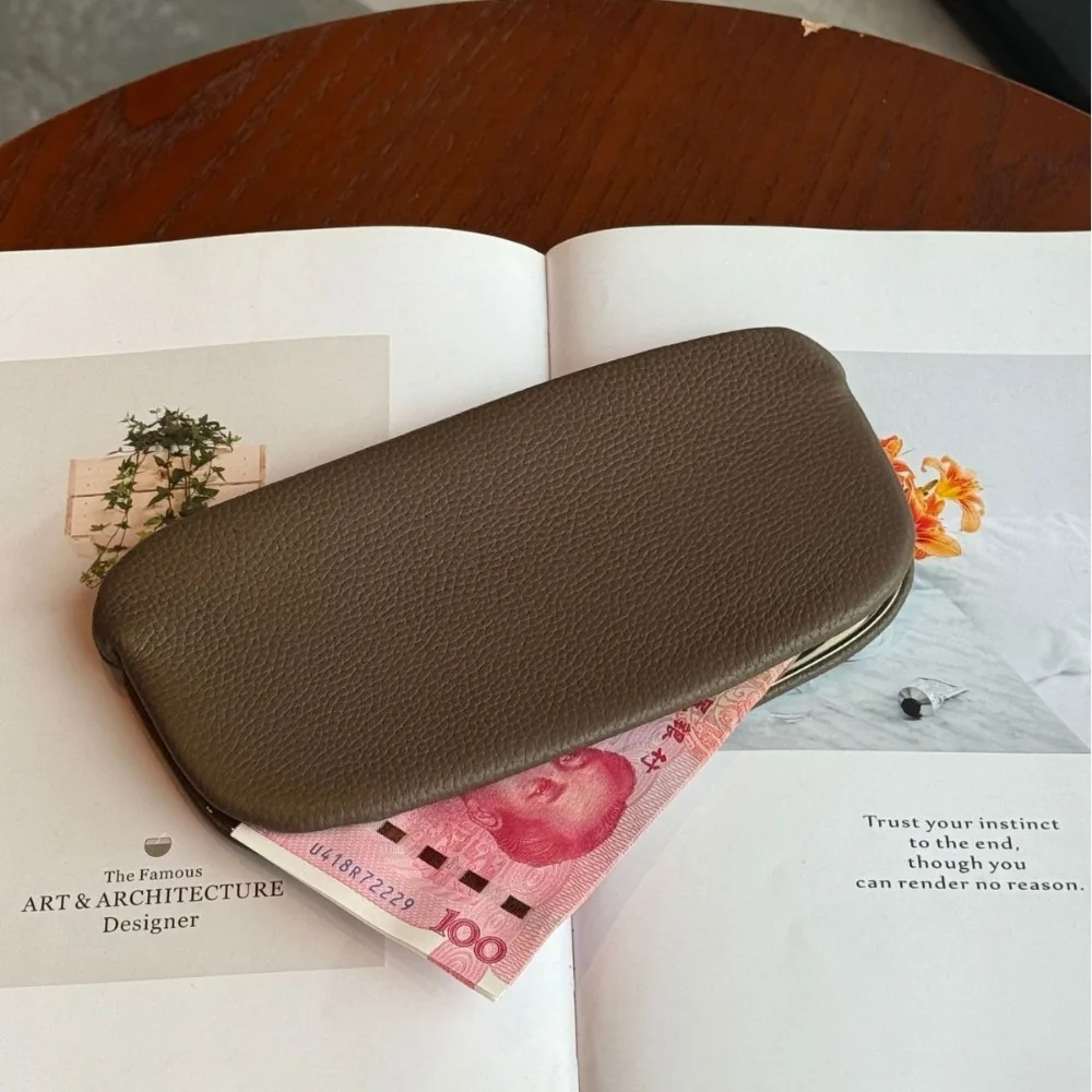 Soft Sheepskin Mobile Phone Change Storage Bag Portable Can Be Stored Travel Glasses Small Bag Texture Unique Fashion Simple