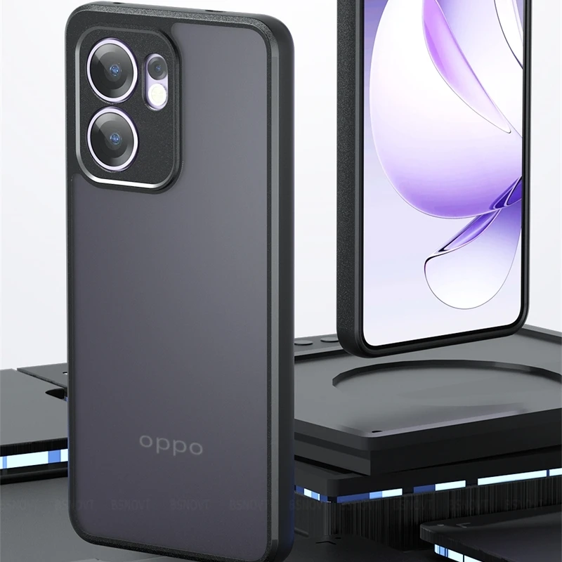 

For OPPO Reno 13F Case Cover Reno 13F Capa New Shockproof Phone Back Bumper Matte Frosted Black Transparent Fundas OPPO Reno 13F