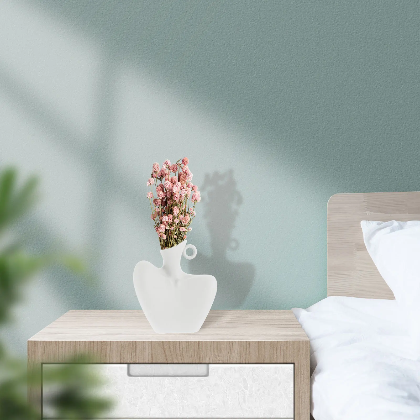 

Body Art Vase White Porcelain Creative Home Ceramic Vase Flower Arranging Ornament Artistic Tabletop Decor