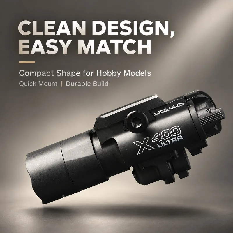 Under‑mount X400 Hobby Ornament Torch, Nylon‑built Light Module with Dedicated Switch for 20‑24mm Hobby Parts