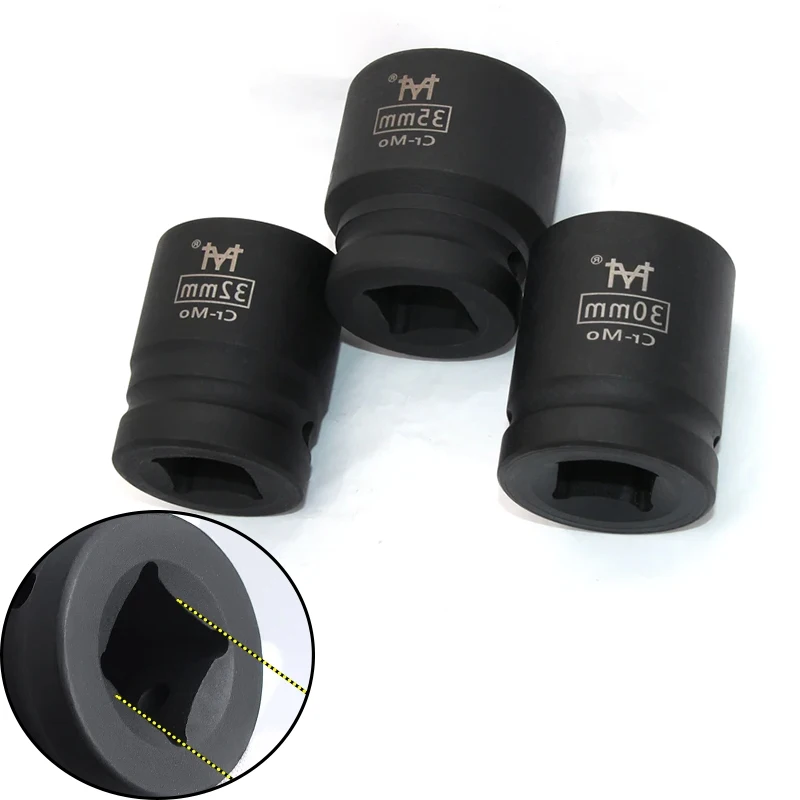 3/4" Cal CR-MO Impact Socket Heavy Duty 17mm 18mm 19mm 21mm 22mm 24mm 27mm 30mm 35mm 38mm 41mm 46mm Hex Black Air Sockets