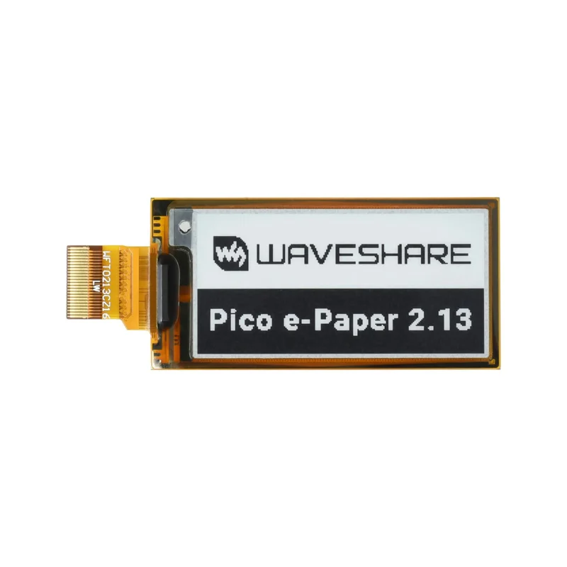 Waveshare 2.13inch Flexible E-Paper E-Ink Display Module For Raspberry Pi Pico, 212×104 Pixels, Black / White, SPI Interface