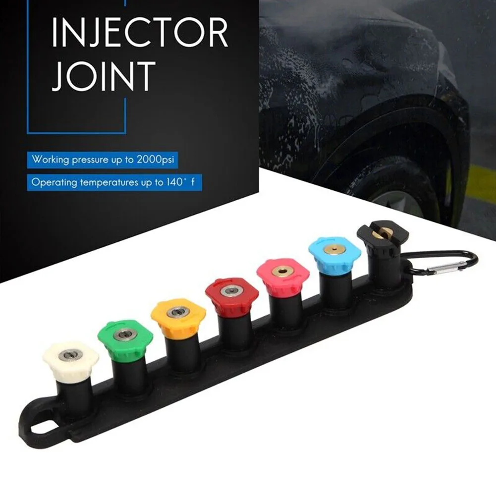 Puntas de boquilla giratoria para lavadora a presión, 1/4 \\\ ", 4000 PSI, 7 puntas de boquilla de pulverización, juego de puntas de boquilla, juegos de boquillas de pulverización