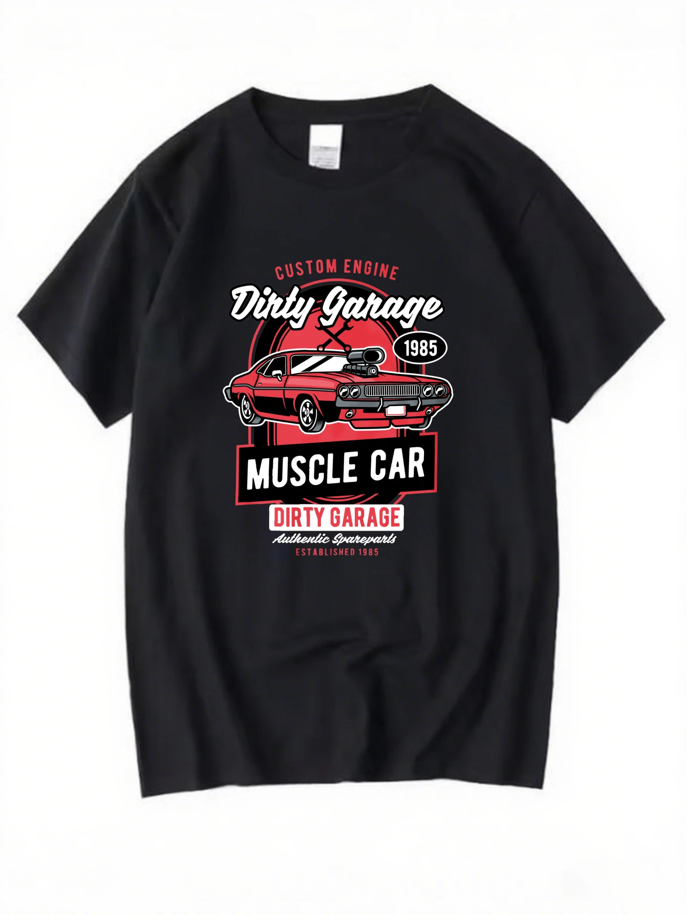 

Men's Vintage Hot Rod Car T-Shirt Car Enthusiast Retro Casual Streetwear Tops