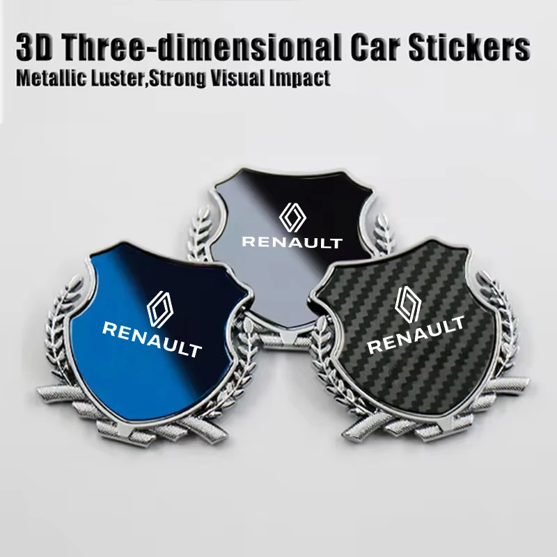 Emblema metálico para coche, accesorios para carrocería exterior, para Renault Clio Megane Trafic Captur Master Logan Kangoo Duster, accesorios con logotipo