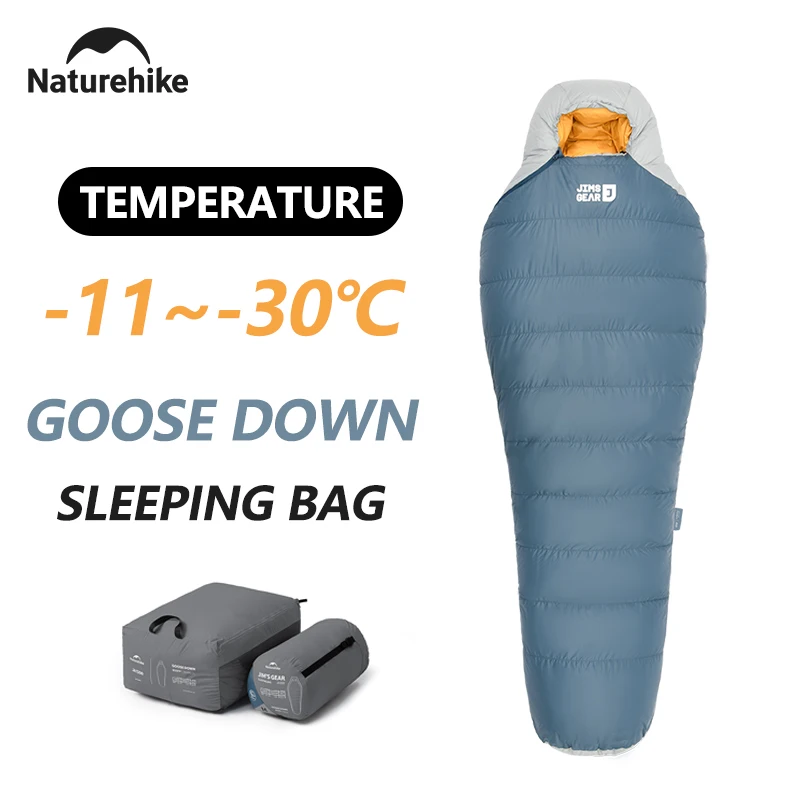 Naturehike Goose Down Sleeping Bag Winter Warm Camping Ultralight Waterproof 850FP Portable Mummy Sleeping Bags Outdoor Hiking