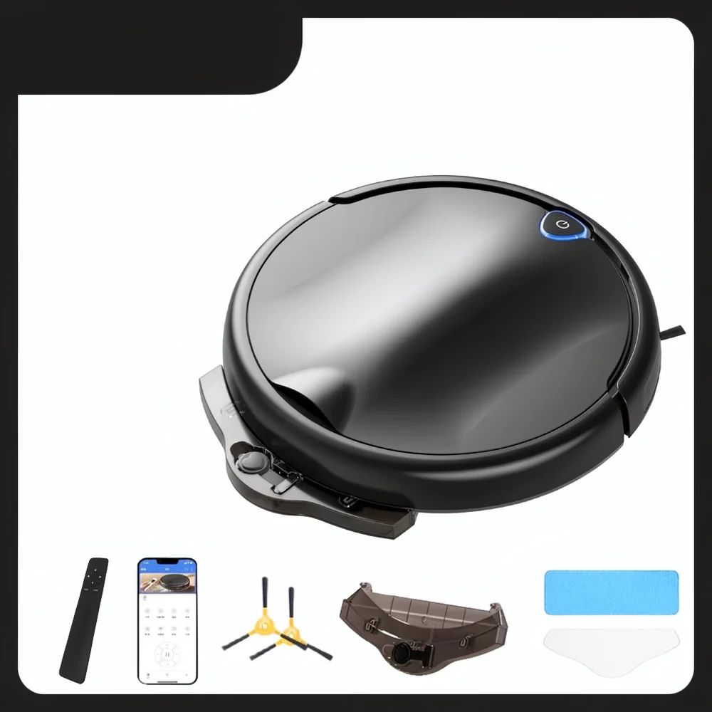 Automatic Robot Vacuum Sweeper And Mop Combo Household Dust Cleaner Slim Design Floor Cleaning Device Remote Control Power