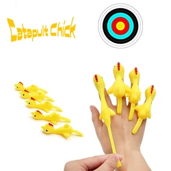 30PCS Catapult Launch Turkey Fun and Tricky Slingshot Chick Practice Chicken Elastic Flying Finger Birds Sticky DecompressionToy