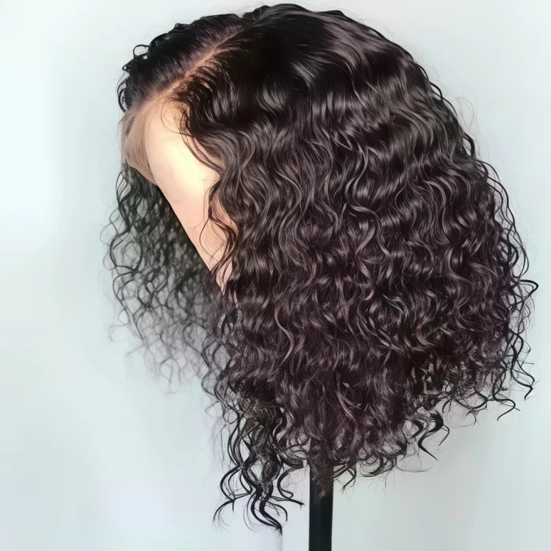 13x4 HD Lace Frontal Deep Wave Bob Wigs Human Hair 14 Inch Short Deep Bob Design 200 Density Pre Plucked Natural Hairline Smooth Human Hair Lace Front Wigs Trendy Fashion Hairstyle Choice For Women All Daily Scenes