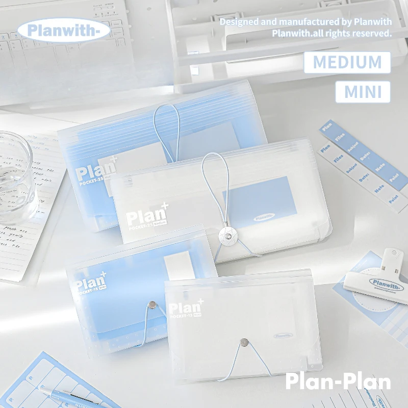 Expandable Standing File Organizer with 13 Pockets Accordion Document Folder Office School Portable Expanding Classification Box