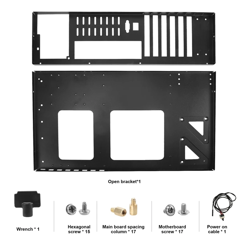 Imagem -03 - Espessamento Mining Rig Case Frame de Mineração Eth Motherboard Bracket Bitcoin Mining Rig Case Suporte Itx Mini Atx Gpu