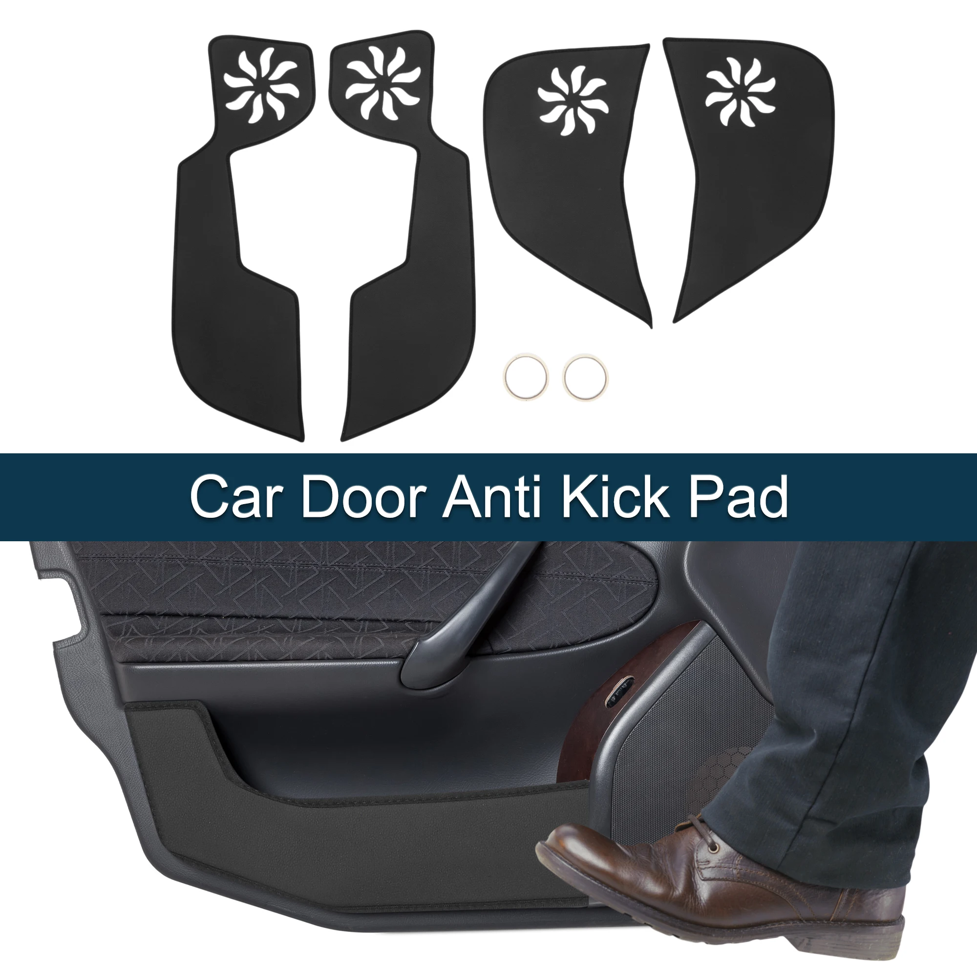 

UXCELL Car Door Anti Kick Pad Sticker Protector for Honda XR-V 2023 Black 1 Set