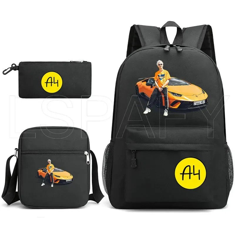 Merch Vlad A4-Mochila de viaje para estudiantes de primaria, morral de dibujos animados para escuela primaria, Mochila Infantil