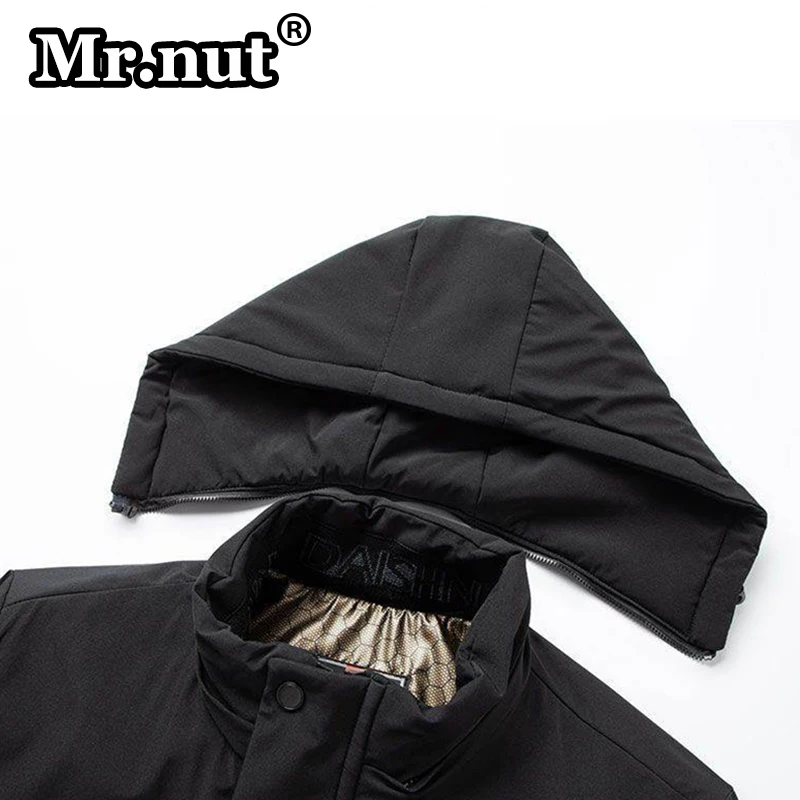 Mr.nut New Loose Outdoor Jackets Men\'s Fashion Hooded Fleece Warm Cotton-padded Jacket Autumn Winter Windbreak Thermal Overcoat