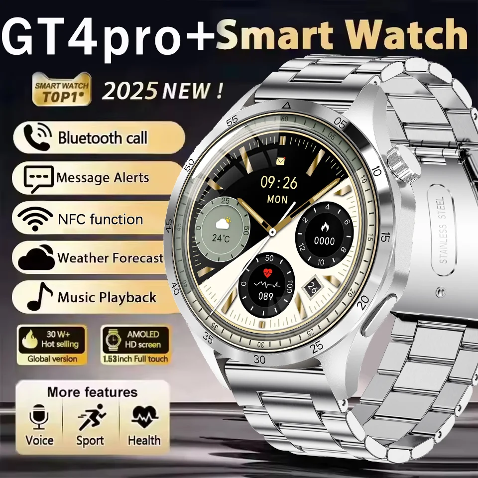 

Умные часы DAORKOW 2026 NEW: многофункциональные, с AMOLED HD-экраном 1,53 дюйма, Bluetooth-звонками, NFC, мониторингом сердечного ритма и сна
